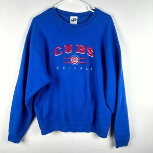 Dynasty Sweatshirt‎ Women's Large Blue Fleece Embroidered Chicago Cubs Baseball